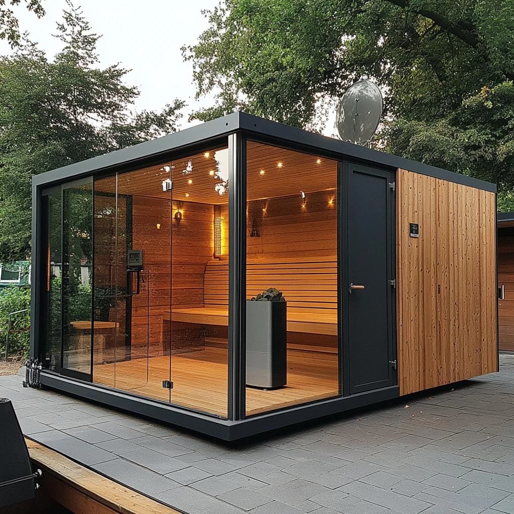 Kontejnerová sauna - realizace 4