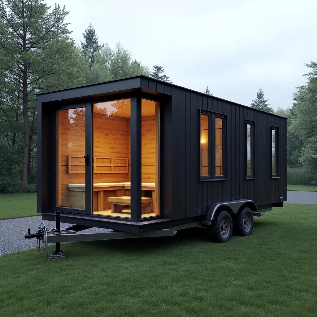 Kontejnerová sauna - realizace 8